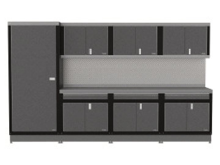 Built-in 4: A 34 in closet, three uppers and three single-drawer lowers