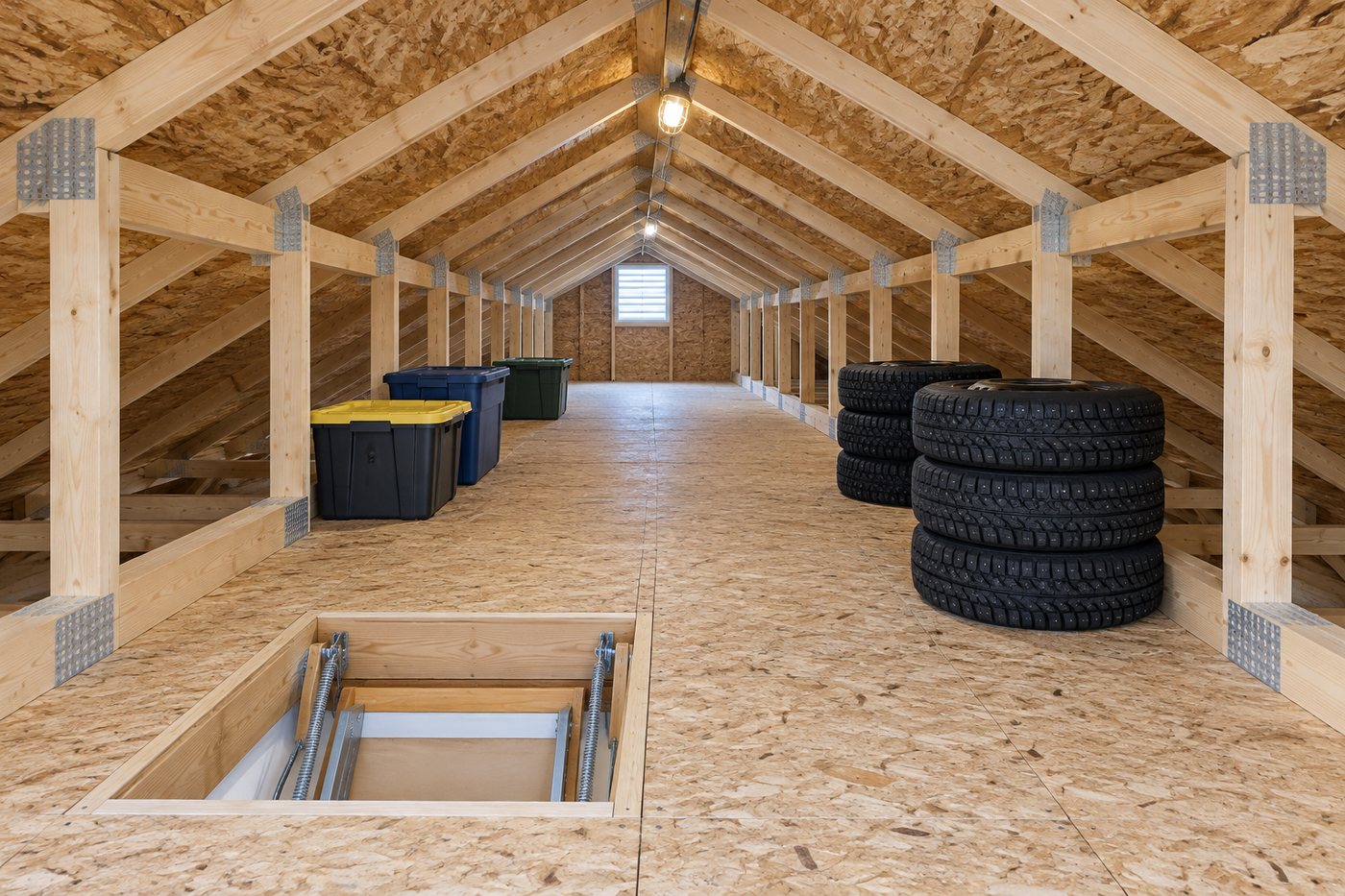 Attic storage trusses